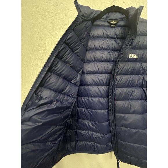 Eddie Bauer CirrusLite Down Filled Puffer Jacket Boys XL 14-16 Blue Pockets - Picture 5 of 8